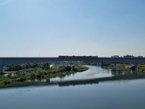 próbne obciążenie mostu / L.23010 rz. Dunajec SAG Tarnów Makax